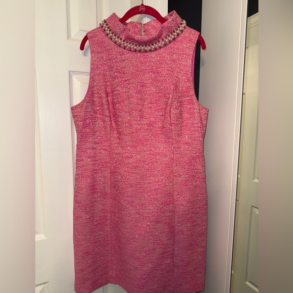 Lilly Pulitzer Portia Pink and Gold Textured Mini Dress - Picture 4 of 9